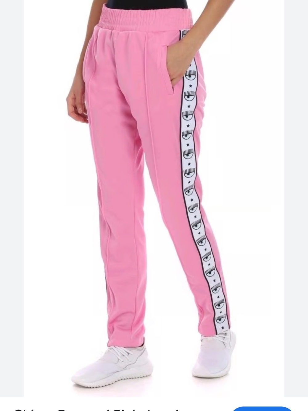 Chiara Ferragni Pink Drawstring Jogger Pants